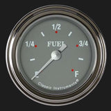 Silver Gray 2 1/8" Fuel Gauge SG109SLF