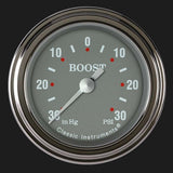 Silver Gray 2 1/8" Boost/Vac Gauge SG141SLF