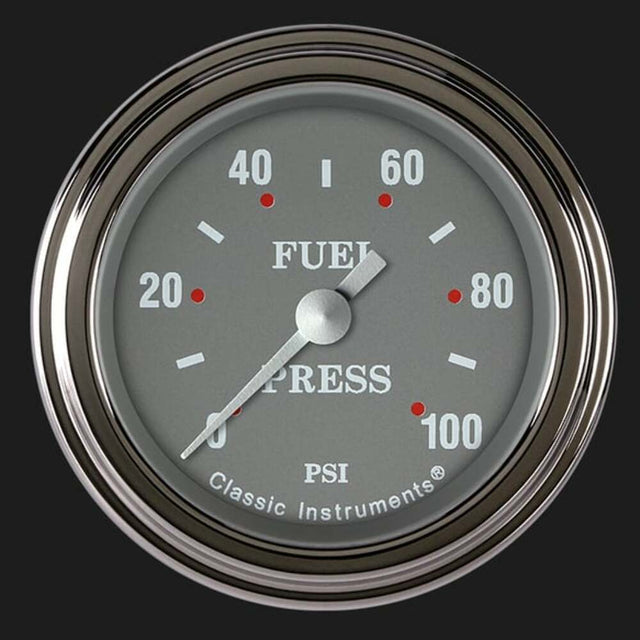 Silver Gray 2 1/8" Fuel Pressure Gauge, 100 psi SG146SLF