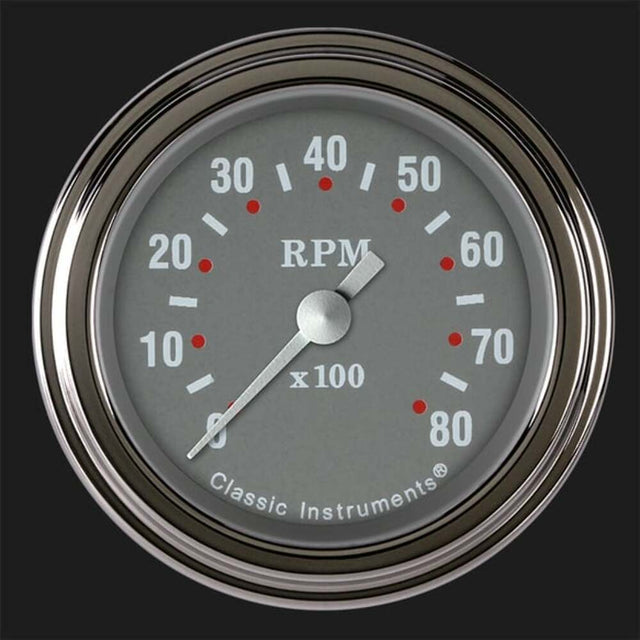 Classic Instruments Silver Gray 2 1/8" Tachometer SG183SLF