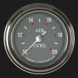Silver Gray 2 1/8" Air Fuel Ratio Gauge SG194SLF