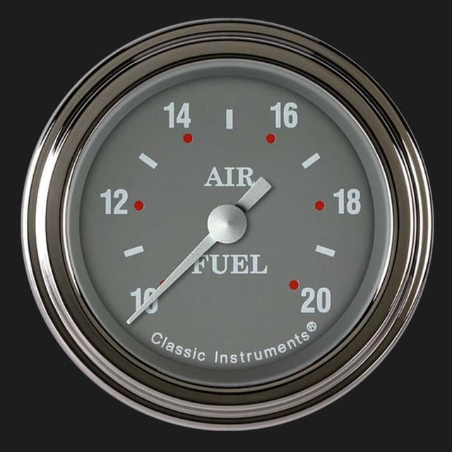 Silver Gray 2 1/8" Air Fuel Ratio Gauge SG194SLF