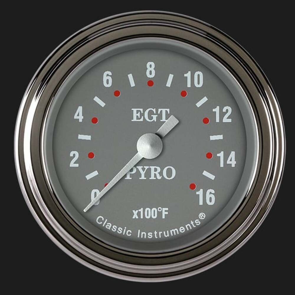 Silver Gray 2 1/8" Exhaust Gas Temp. Gauge SG198SLF
