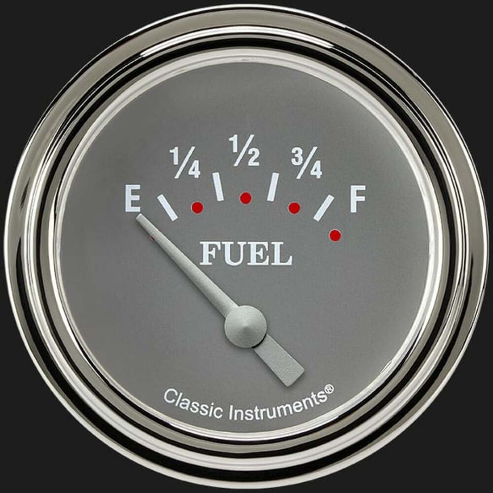 Silver Gray 2 5/8" Fuel Gauge SG211SLF