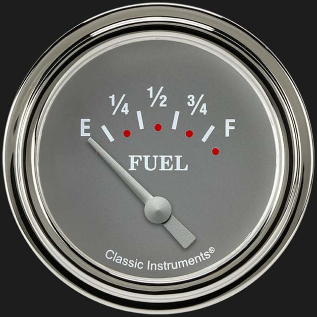 Silver Gray 2 5/8" Fuel Gauge SG212SLF