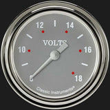 Silver Gray 2 5/8" Voltage Gauge SG330SLF