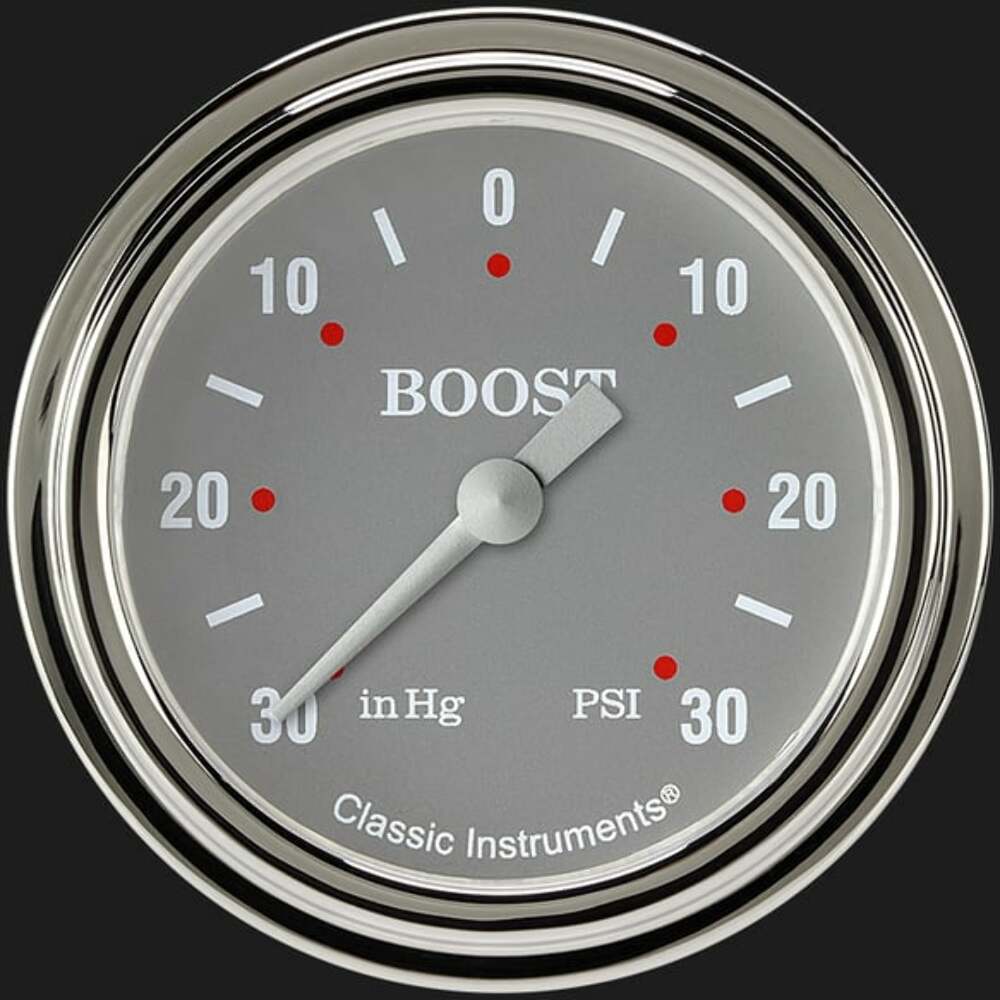 Silver Gray 2 5/8" Boost/Vac Gauge SG341SLF