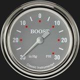 Silver Gray 2 5/8" Boost/Vac Gauge SG341SLF