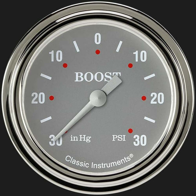 Silver Gray 2 5/8" Boost/Vac Gauge SG341SLF