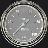 Silver Gray 2 5/8" Fuel Pressure Gauge, 100 psi SG346SLF
