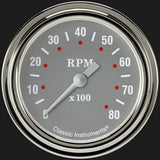 Classic Instruments Silver Gray 2 5/8" Tachometer SG383SLF