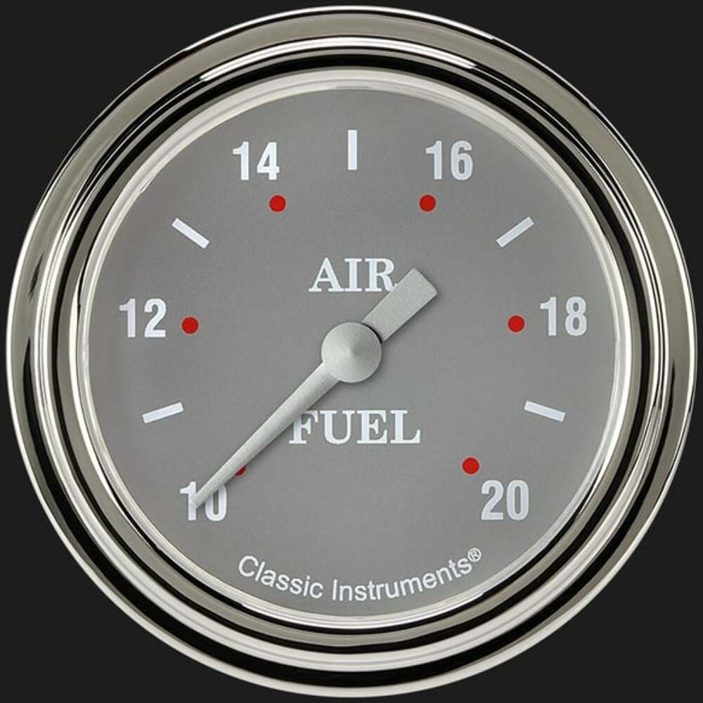 Silver Gray 2 5/8" Air Fuel Ratio Gauge SG394SLF
