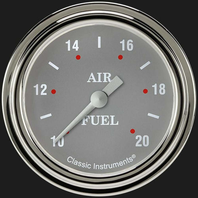 Silver Gray 2 5/8" Air Fuel Ratio Gauge SG394SLF