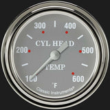 Silver Gray 2 5/8" Cylinder Head Temp. Gauge SG397SLF