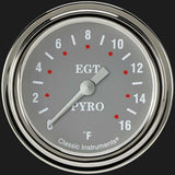 Silver Gray 2 5/8" Exhaust Gas Temp. Gauge SG398SLF