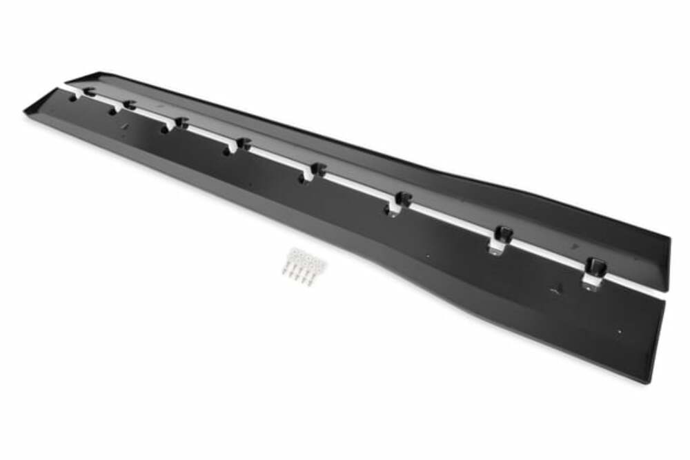Side Rocker Splitters Black Pair fits Ford Mustang 15-21 Drake -JR3B-6510129-AB muscle car