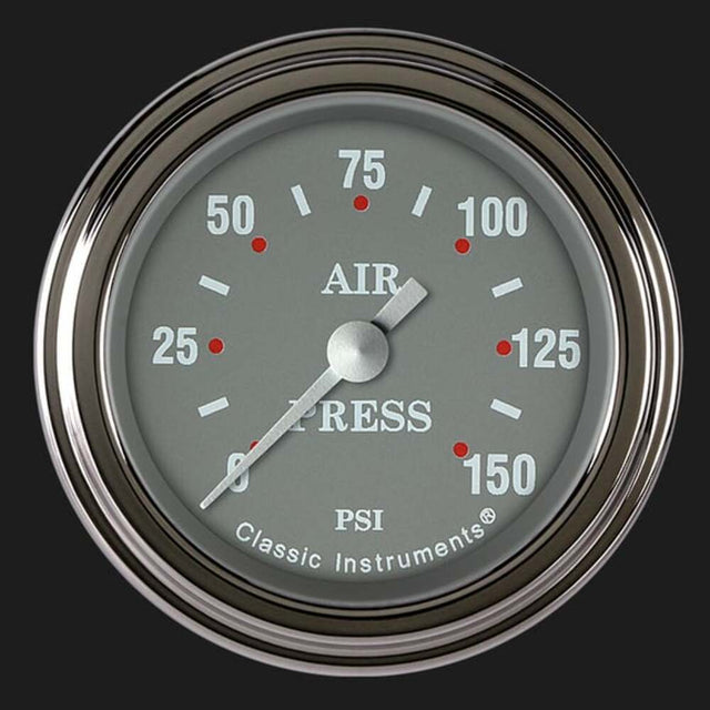 Silver Gray 2 1/8" Air Pressure Gauge SG118SLF