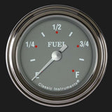 Silver Gray 2 1/8" Fuel Gauge SG109SLF