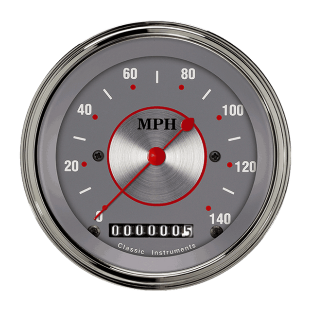 Silver Series 3 3/8" Speedometer SS55SLF