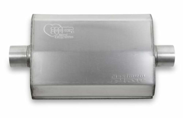 Hooker Maximum Flow Single 2-1/2" Center Inlet, Single 2-1/2" Center Outlet, Muffler 21614HKR stainless steel