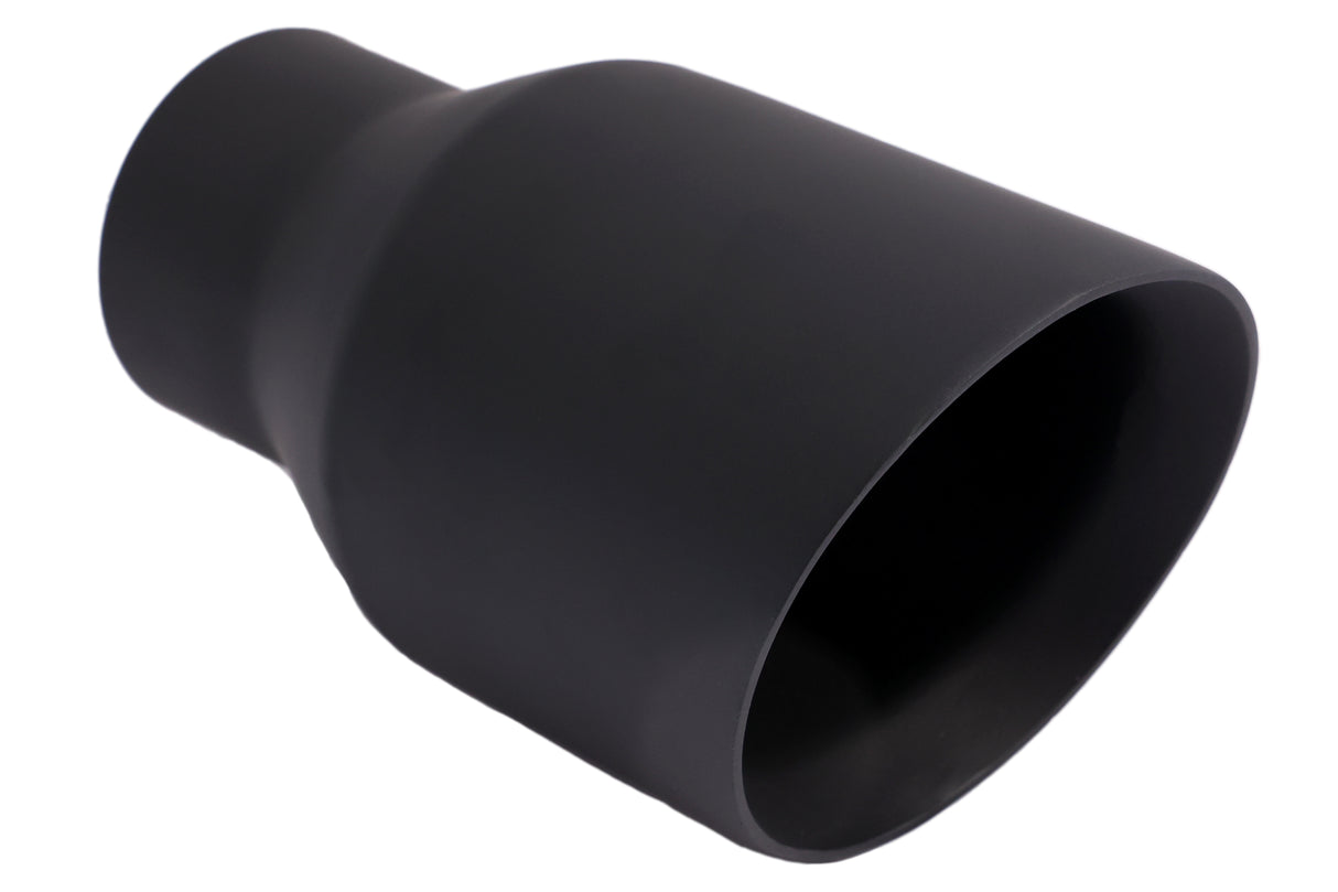 t Single Round Double Wall Slant Cut Tip Matt Black-T263SBK Modern Day Muffler and Brakes