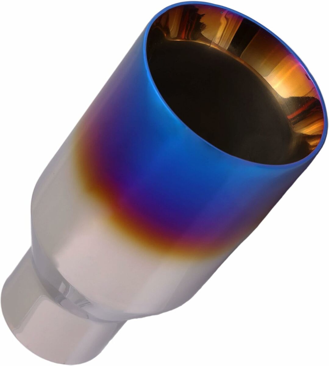 t Single Round Double Wall Straight Cut Blue Flame Exhaust Tip T263BL1 Mach Speed
