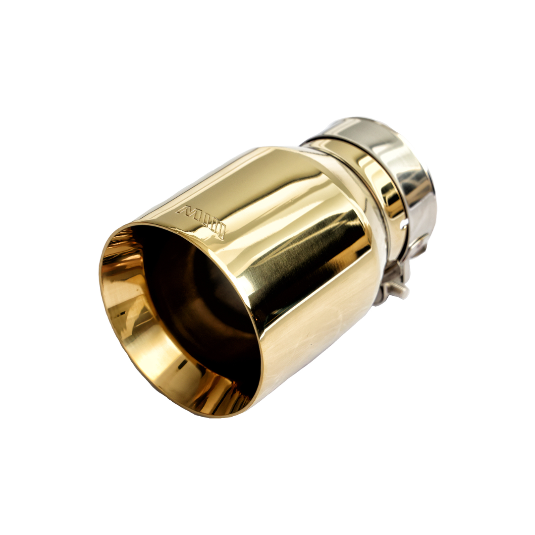 t Single Round Double Wall Straight Cut Tip Miami Gold Bolt-On-MIA-GL6 Modern Day Muffler and Brakes