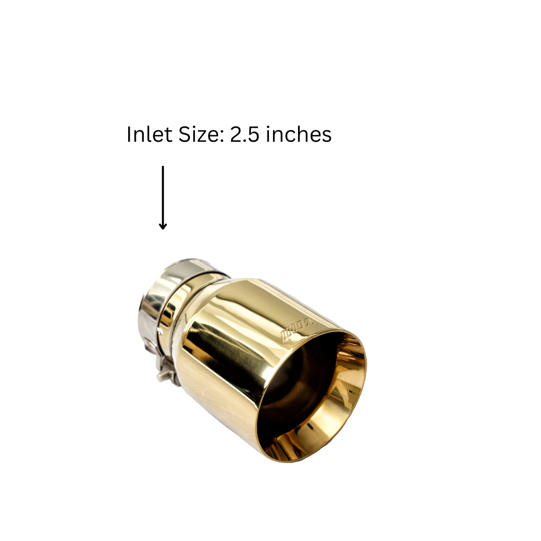 t Single Round Double Wall Straight Cut Tip Miami Gold Bolt-On-MIA-GL6 Modern Day Muffler and Brakes