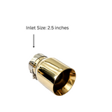 t Single Round Double Wall Straight Cut Tip Miami Gold Bolt-On-MIA-GL6 Modern Day Muffler and Brakes