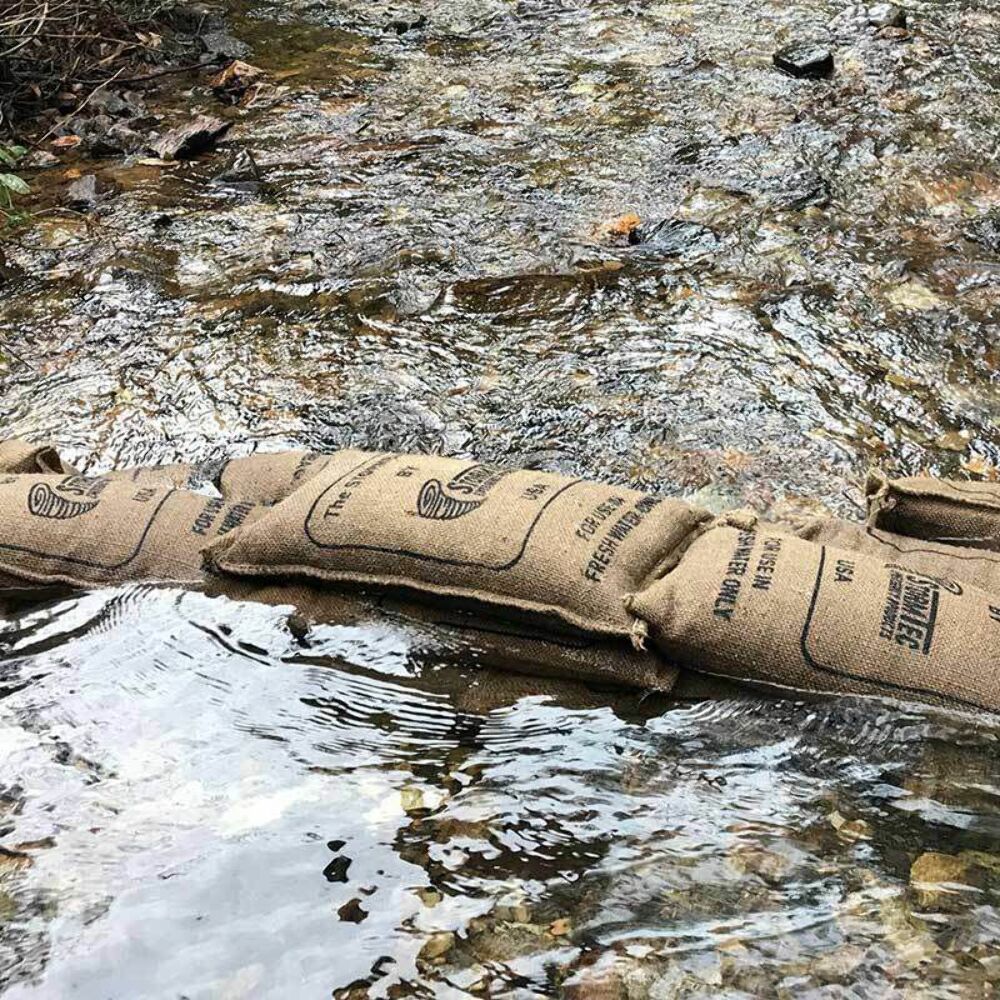 StormBag water activated flood barrier sandless sandbag single 23 x 13 inch expands to 33 lb made in USA 1545