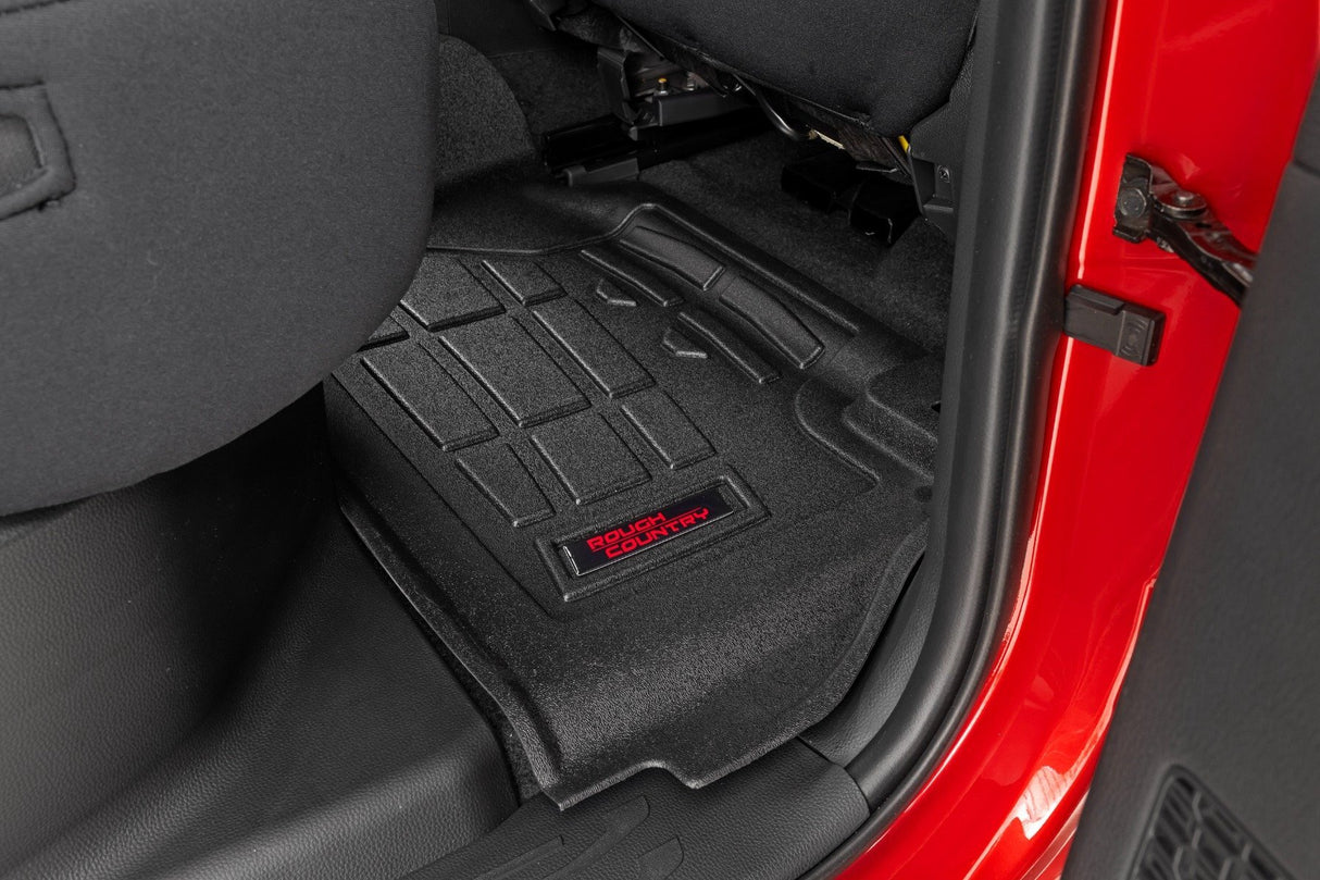 Rough Country Sure-Fit Floor Mats - Front & Rear - TRD PRO - Double Cab - Toyota Tacoma 2WD/4WD (2024) - SM71225