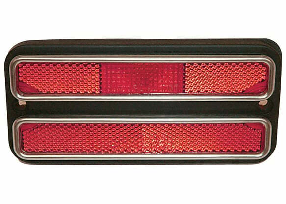 Fits 1969-1972 Chevrolet Blazer; Side Marker - Deluxe - Red SMAD2RD
