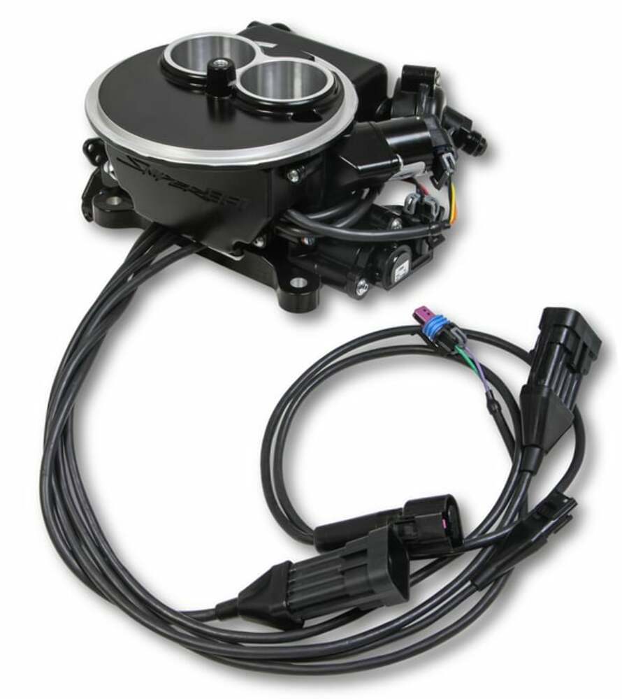 t Sniper 2300 EFI Master Kit - BLACK 2 Barrel Self-Tuning 550-850K 350HP Fuel Pump Holley Sniper EFI