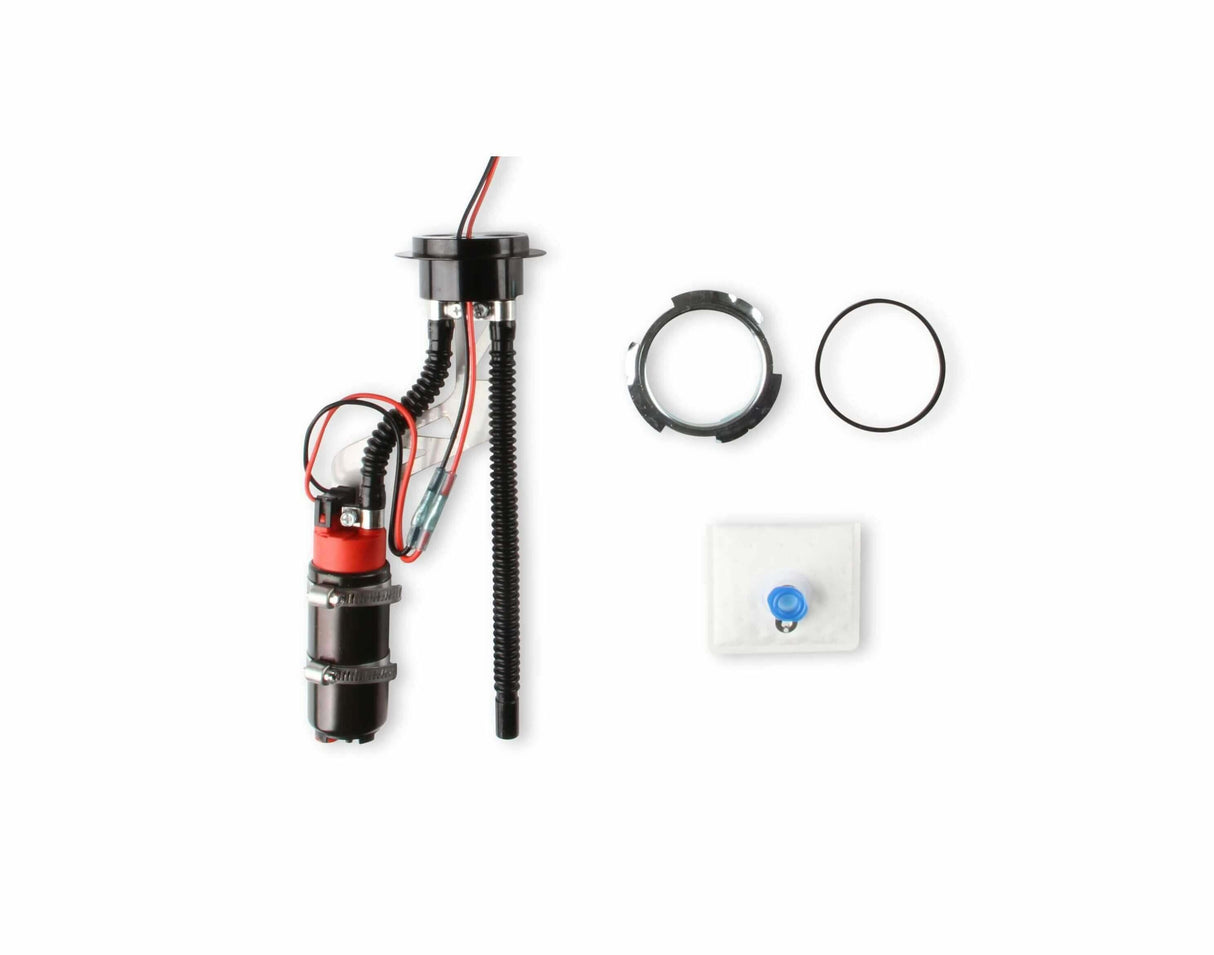 Holley EFI Sniper 340 LPH Fuel Pump Module - 12-345 for 1983-1997 Ford Mustang black aluminum
