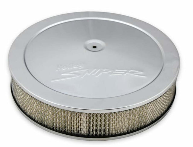 Holley EFI Sniper EFI Sniper Air Cleaner Assembly, 14 x 3 - Chrome Finish - 120-530 black