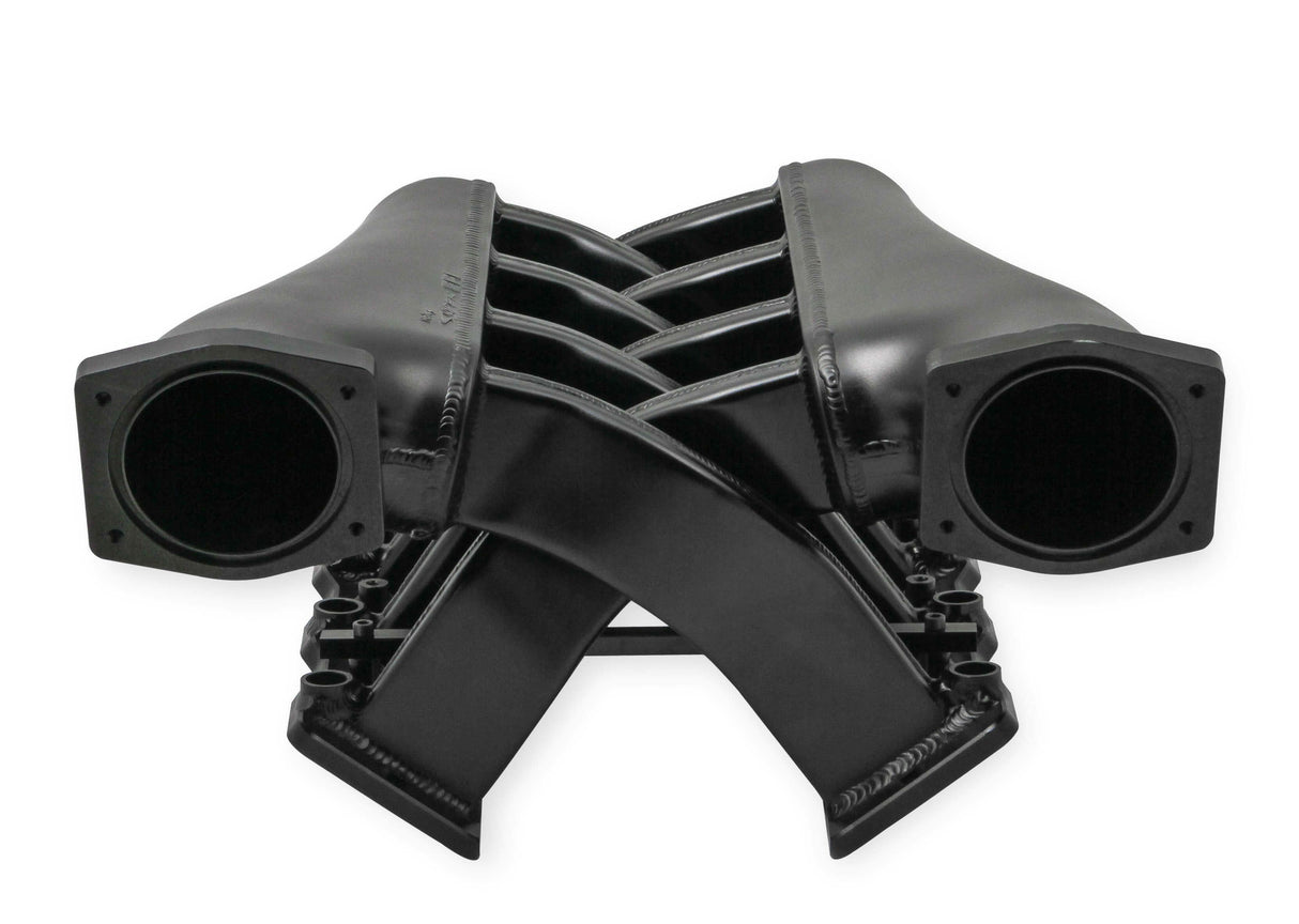 Holley EFI Sniper EFI Intake Manifold Dual Plenum 92mm and Fuel Rail Kit Black - 822202 black aluminum