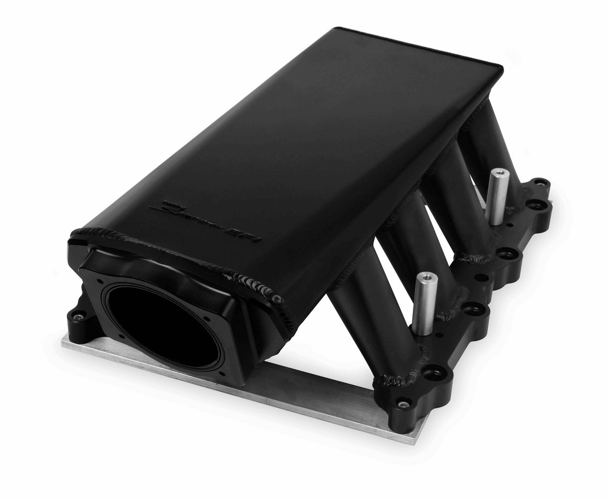 Holley EFI Sniper EFI Sheet Metal Fabricated Intake Manifold - 839032 for 2015-2017 Ford black aluminum
