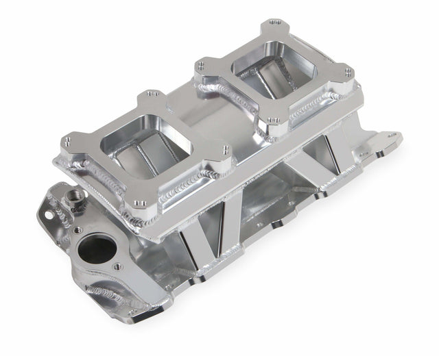 Holley EFI Sniper Sheet Metal Fabricated Intake Manifold Small Block Chevy - 825071 for 1970-1971 Chevy Firebird black aluminum