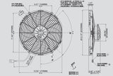 SPAL 12 High Performance Electric Cooling Fan 1381cfm Curved Pusher