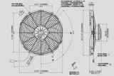 SPAL 12 inch high performance puller electric cooling fan 1451 CFM curved blade 30102029
