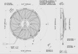SPAL 12 inch medium profile puller electric cooling fan 1226 CFM curved blade 30101522