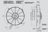 SPAL 12 inch high performance puller electric cooling fan 1640 CFM 30102038