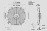 SPAL 16 inch high performance puller electric cooling fan 1918 CFM paddle blade 30102082