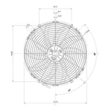 SPAL 16 inch high performance puller electric cooling fan 2467 CFM curved blade 30102113
