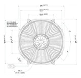 SPAL 16 inch puller electric cooling fan 1953 CFM 30102803