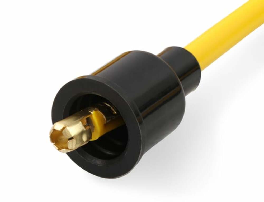 t Spark Plug Wire Set - 8mm - Yellow with Orange 90 Deg Boots - 4041 Accel