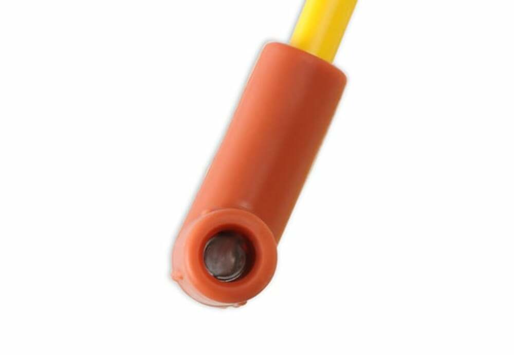 t Spark Plug Wire Set - 8mm - Yellow with Orange 90 Deg Boots - 4041 Accel
