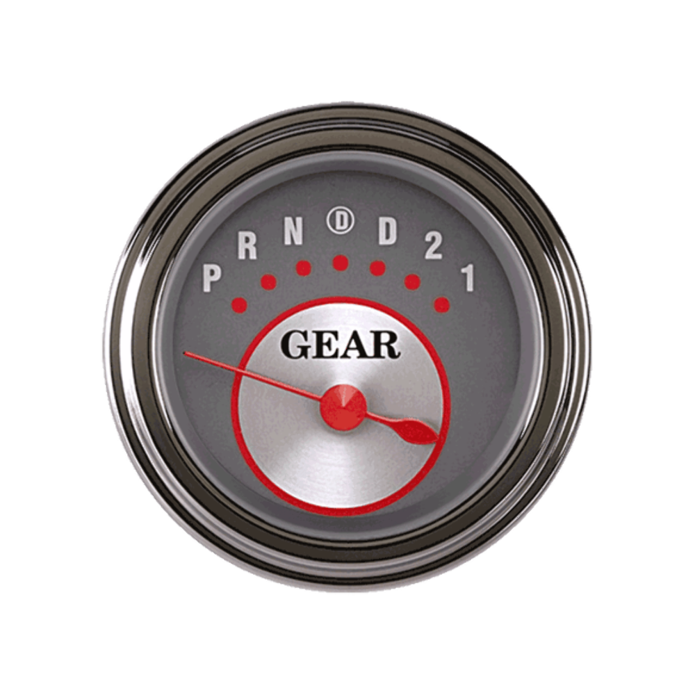 Silver Series 2 1/8" Gear Indicator, Overdrive SS06SLF