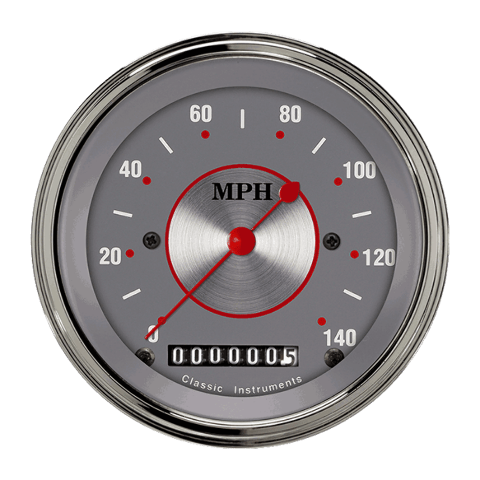 Silver Series 3 3/8"  Speedometer SS55SLF