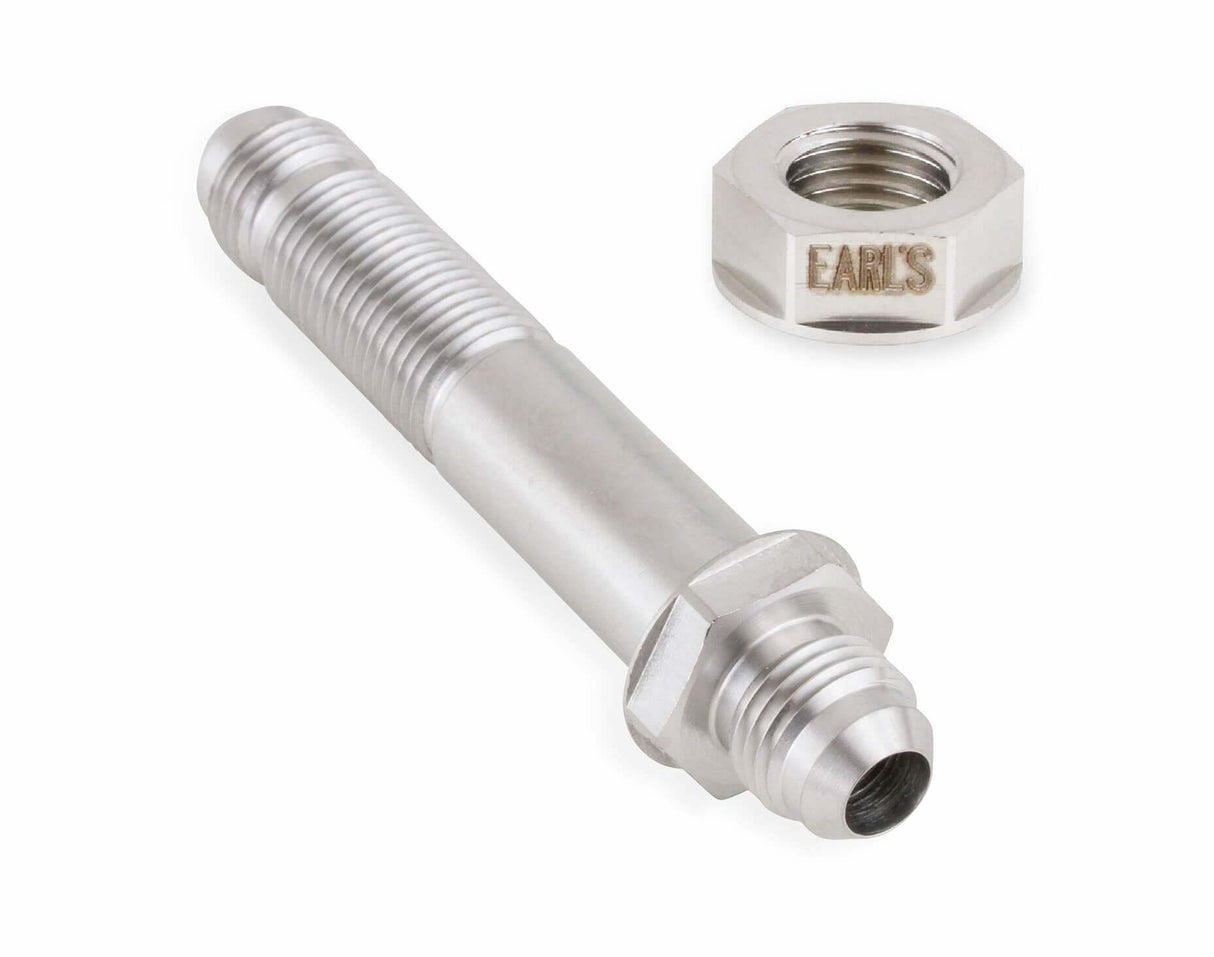 Earls Straight -6 Bulkhead - Stainless Steel - SS983506ERL